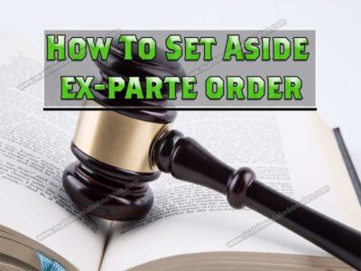 How to set aside ex-parte order