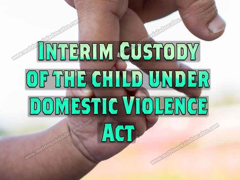 Interim Custody Of the child under domestic violence act