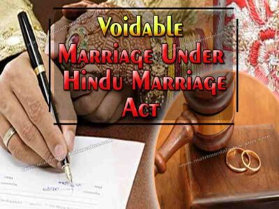 VOIDABLE MARRIAGE UNDER HINDU MARRIAGE ACT