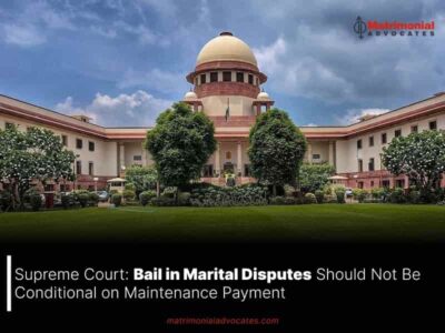 Bail in Marital Disputes Should Not Be Conditional on Maintenance Payment