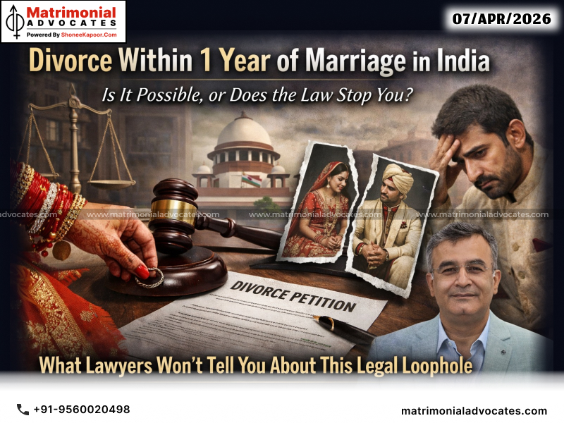 File for Divorce Within 1 Year of Marriage in India