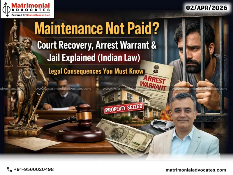 Maintenance Not Paid Court Action, Arrest & Jail in India